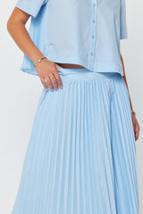 Lightweight Pleated Midi Skirt (2 Color Ways)