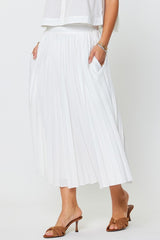 Lightweight Pleated Midi Skirt (2 Color Ways)