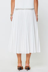 Lightweight Pleated Midi Skirt (2 Color Ways)