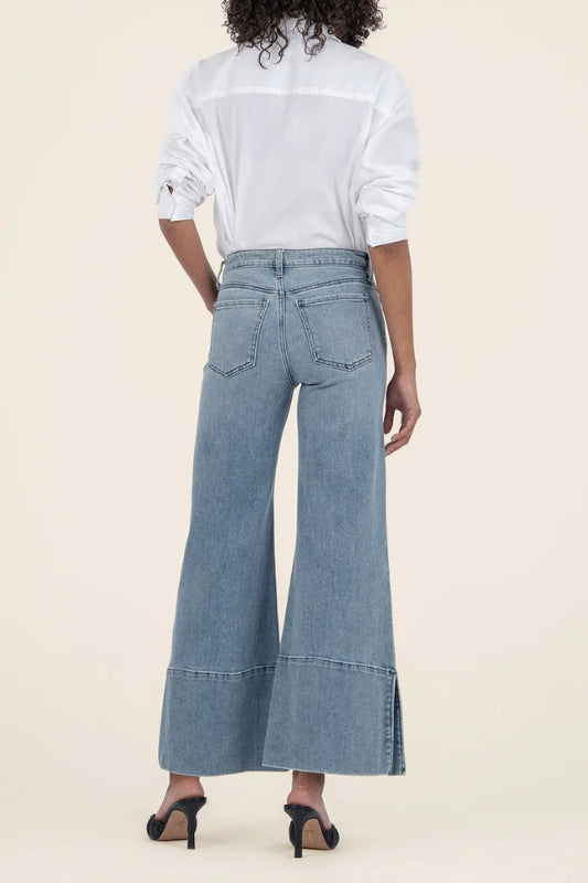 Goldie Mid Rise Medium Wash Super Flare