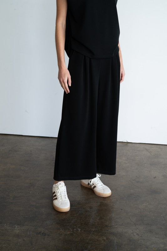 Pleated Wide-Leg Pants (3 Color Ways)