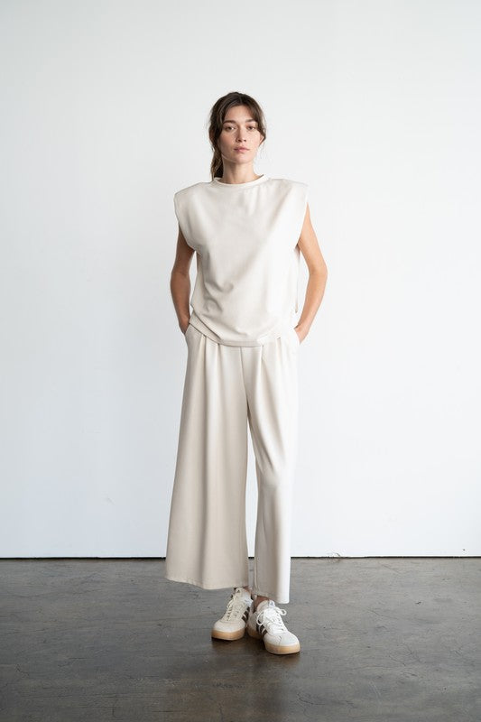 Pleated Wide-Leg Pants (3 Color Ways)