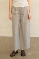 Tailored Pinstripe Wide-Leg Pants (2 Color Ways)