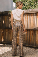 Sequin Python Flared Pants