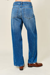 Front Slit Semi Barrel Jeans