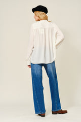 Front Slit Semi Barrel Jeans
