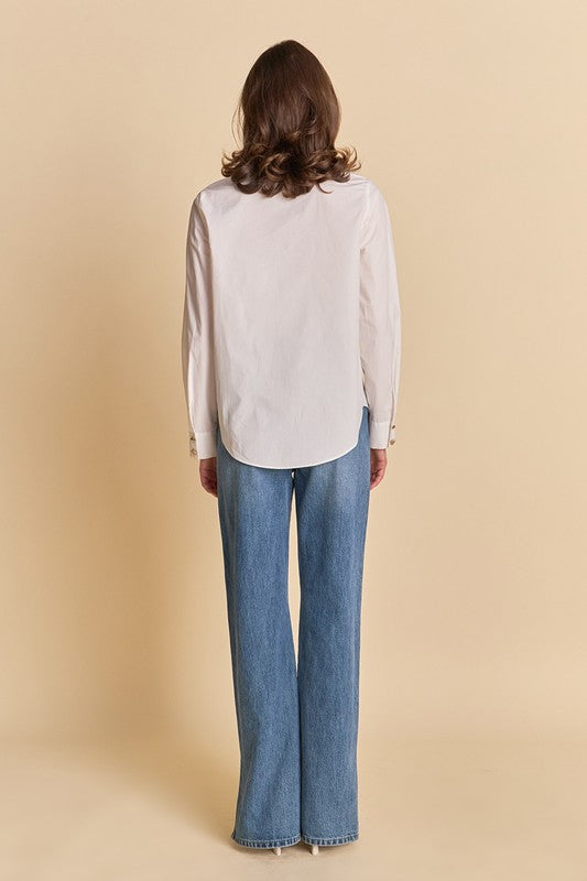 Button-Down Shirt With Shell Buttons