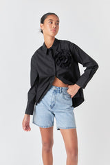 Flower Brooch Shirt