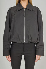 Drawstring Hem Cropped Jacket