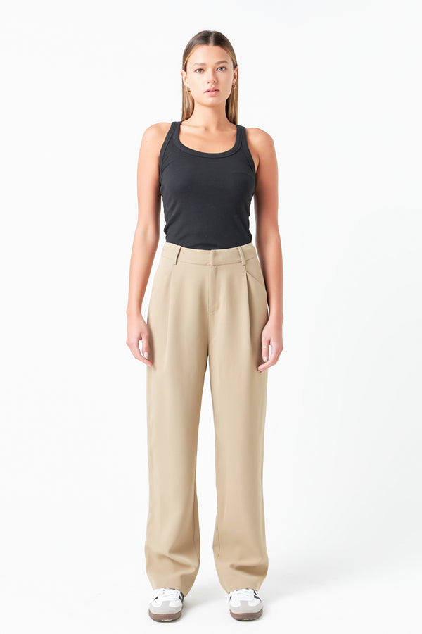 Wide Leg High Waisted Trouser