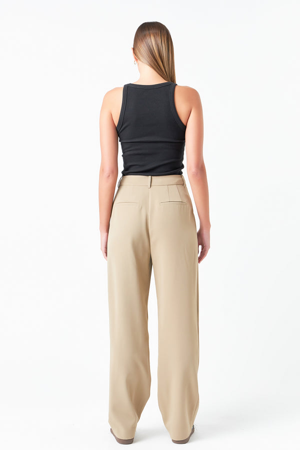 Wide Leg High Waisted Trouser