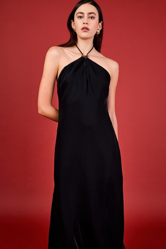 Luna Halter Neck Maxi Dress