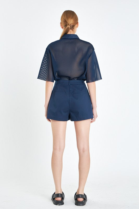 Mesh Net Top With Pockets