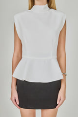 Sculpted Elegance Peplum Top