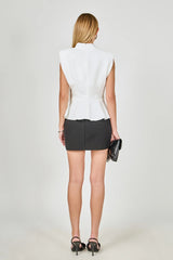 Sculpted Elegance Peplum Top