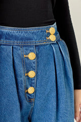 Cropped Denim Trousers
