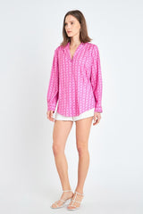 Printed Satin Shirt