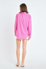 Printed Satin Shirt