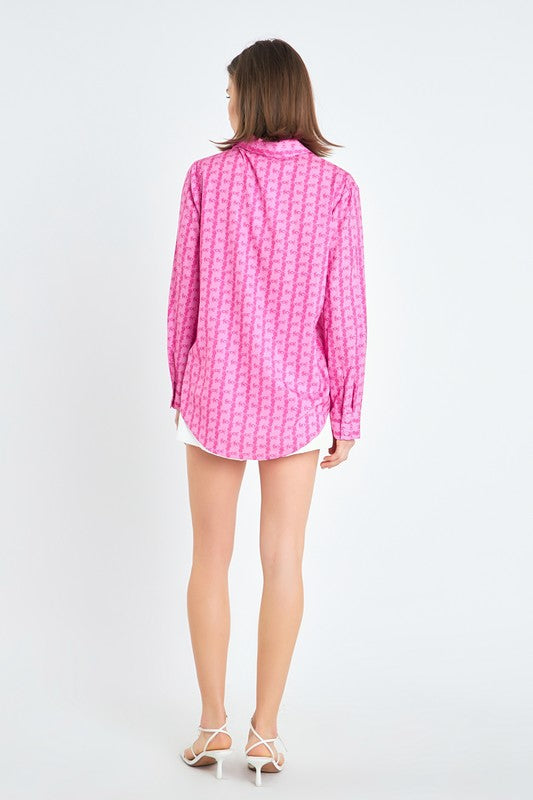 Printed Satin Shirt