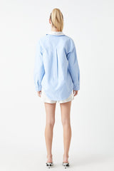 Oxford Shirt With Sequin Collar