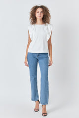 Sleeveless Pleated Top
