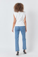 Sleeveless Pleated Top