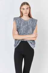 Sequin Embellished Top (2 Color Ways)
