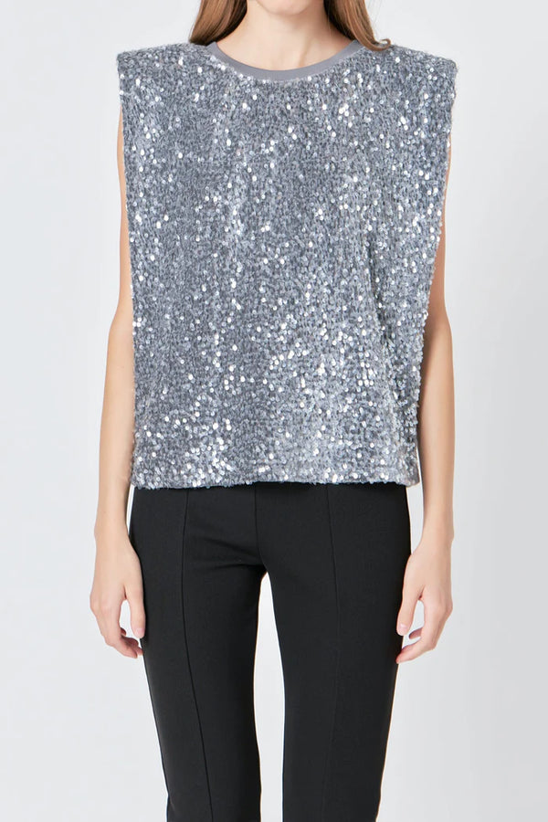Sequin Embellished Top (2 Color Ways)