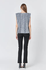 Sequin Embellished Top (2 Color Ways)