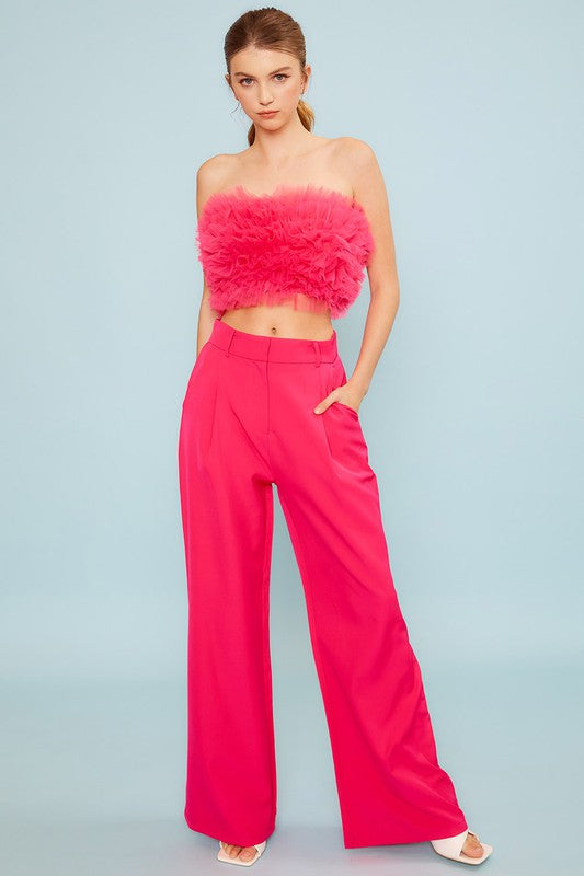 Zipper Hook Side Pocket Pants