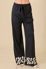 Elastic Waistband Straight Leg Pant