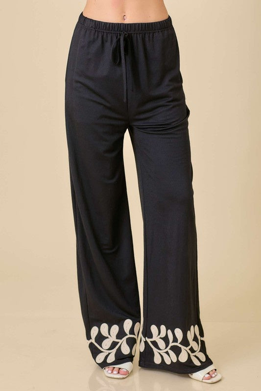 Elastic Waistband Straight Leg Pant