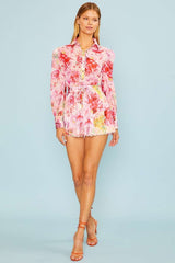 Scallop Hem Floral Romper