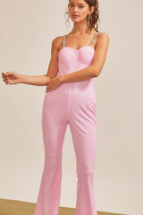 Sparkle Trim Sequin Jumpsuit