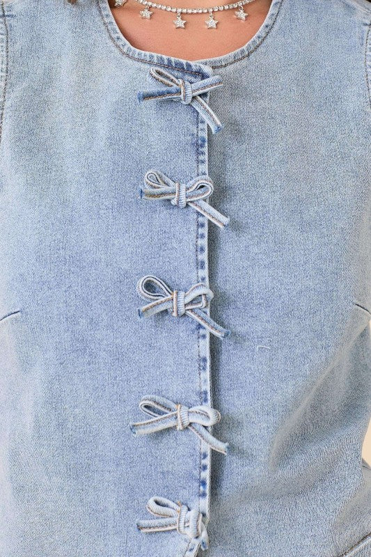 Light Wash Denim Vest