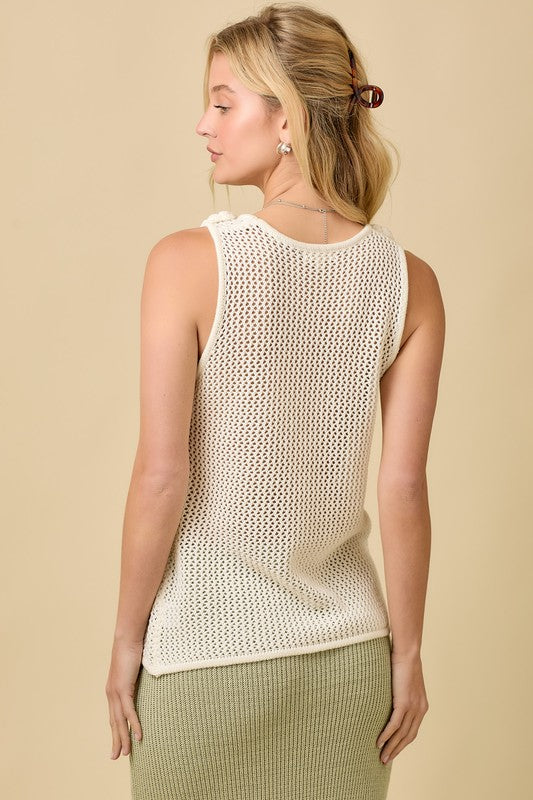 Crochet Knitted Tank Top (2 Color Ways)
