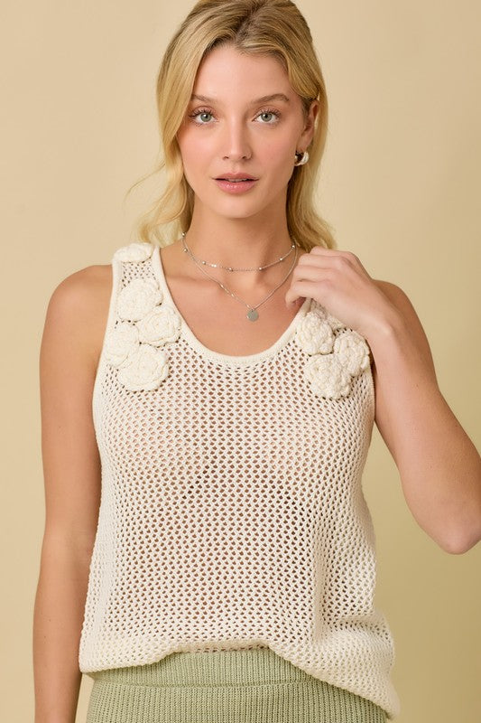 Crochet Knitted Tank Top (2 Color Ways)