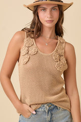 Crochet Knitted Tank Top (2 Color Ways)
