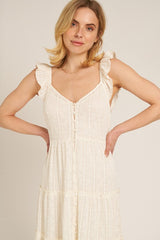 Ruffle Sleeve Layered Maxi Dress