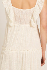 Ruffle Sleeve Layered Maxi Dress