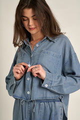 Button Down Pocket Denim Shirt