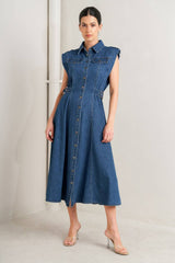 Modern Muse Denim Midi Dress