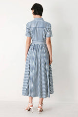 Seaside Stripe Shirt Dress