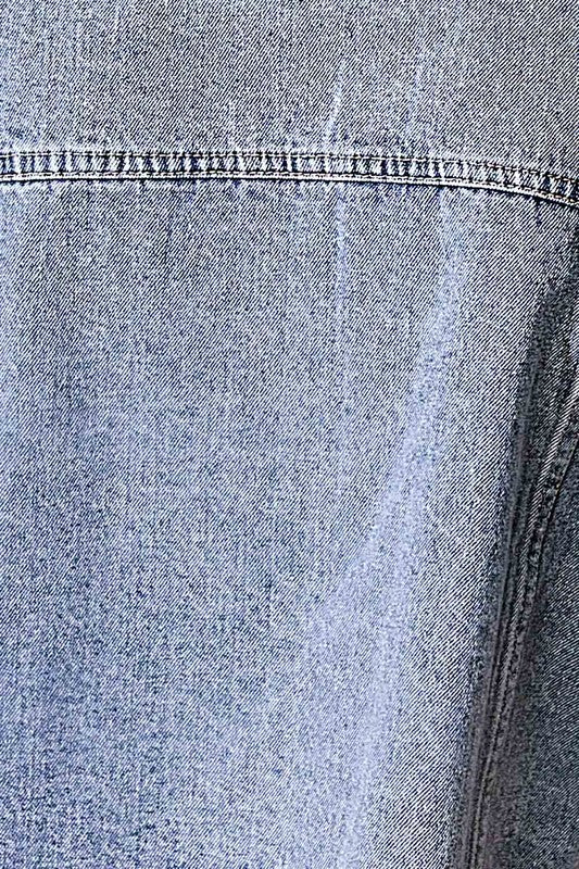 Washed Denim Sleeveless Vest