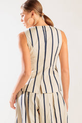 Striped Sleeveless Vest