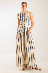 Striped Sleeveless Vest
