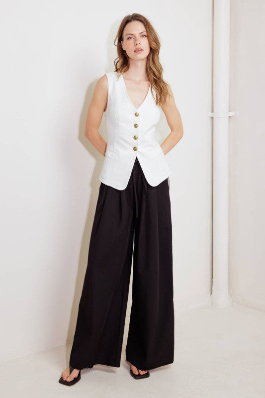 Tailored White Vest