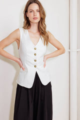 Tailored White Vest