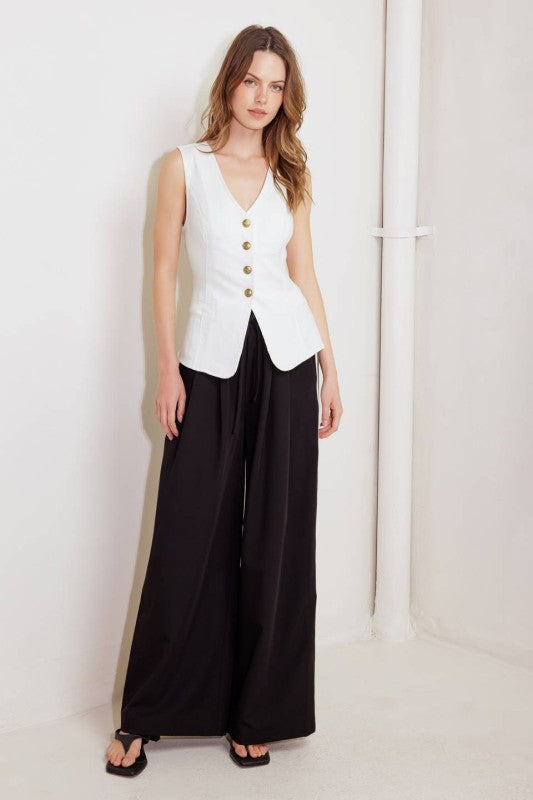 Tailored White Vest