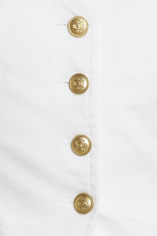 Tailored White Vest